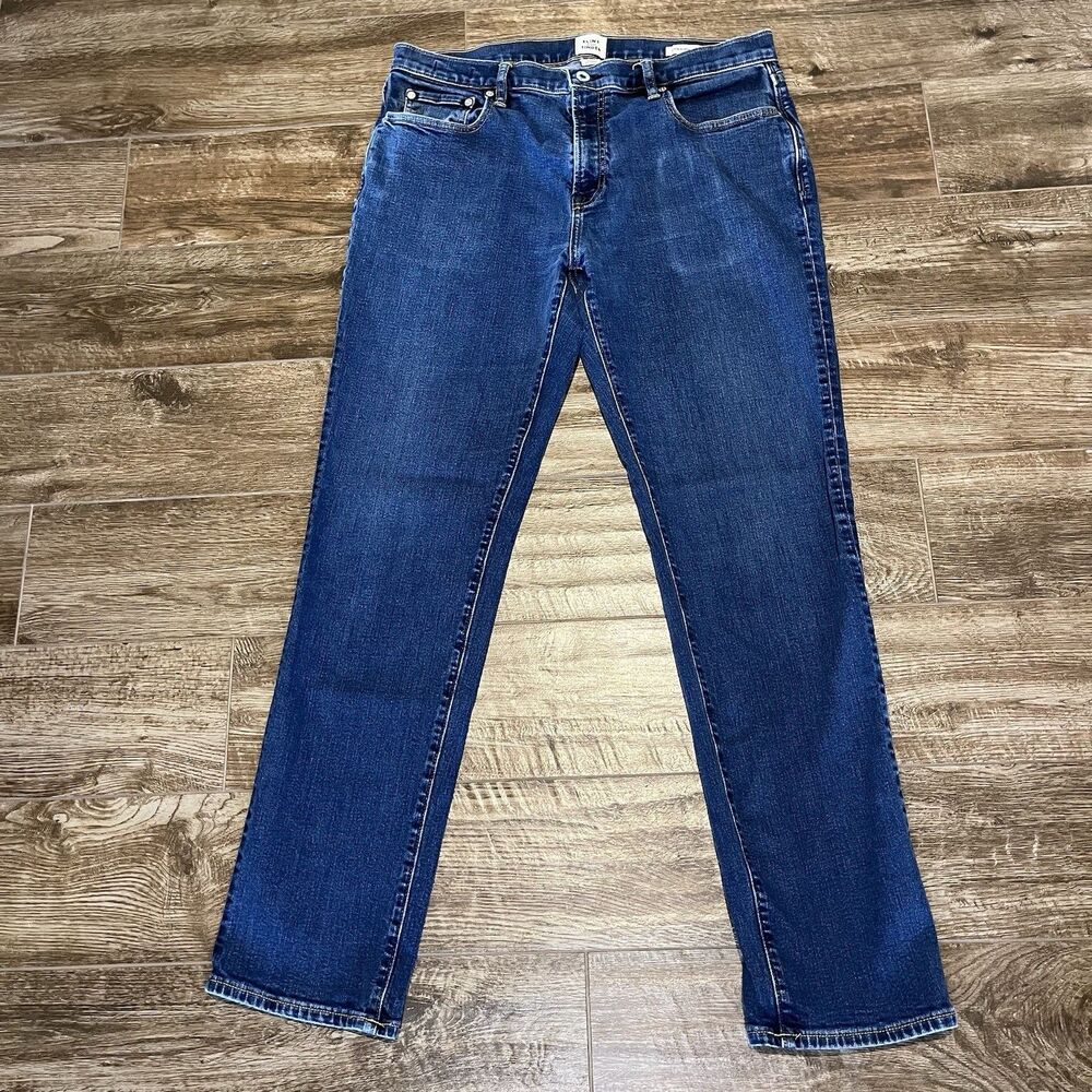 Flint and Tinder Straight Fit Jeans Dark Wash 34x31.5 Stretch Denim